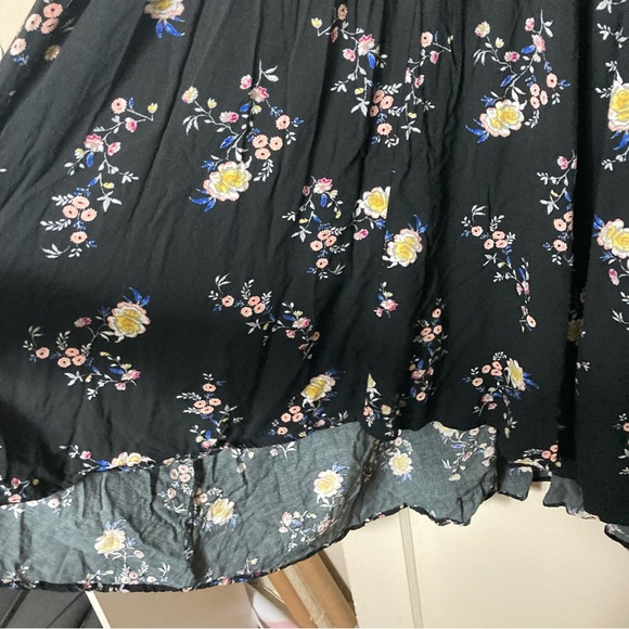 Torrid black floral challis hi low sleeveless flowy dress womens 4X - Picture 5 of 10